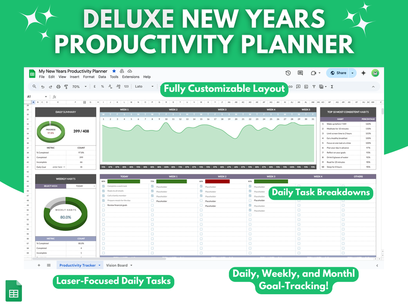 Deluxe New Years Productivity Planner